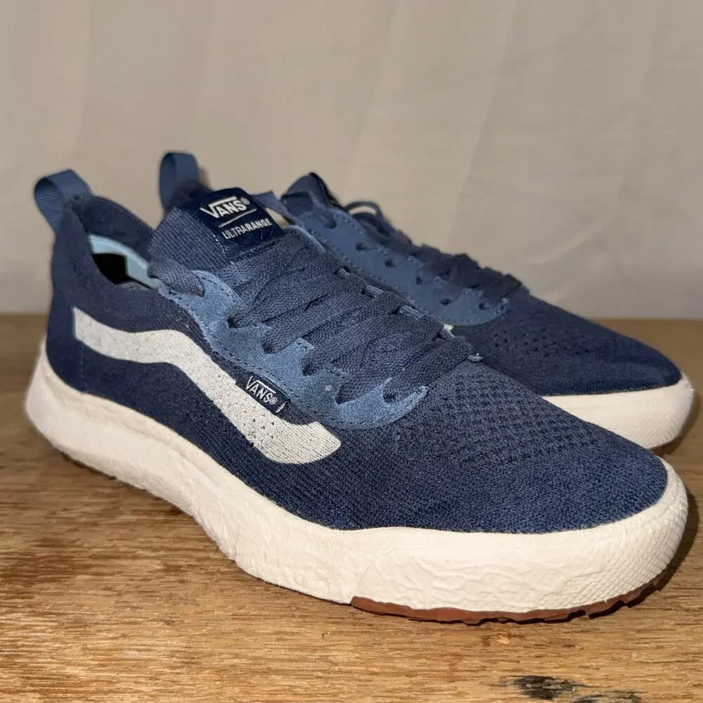 Vans UltraRange VR3 Mens 8.5 Womens 10 Dark Denim Blue Mesh Skate Sneakers Shoes